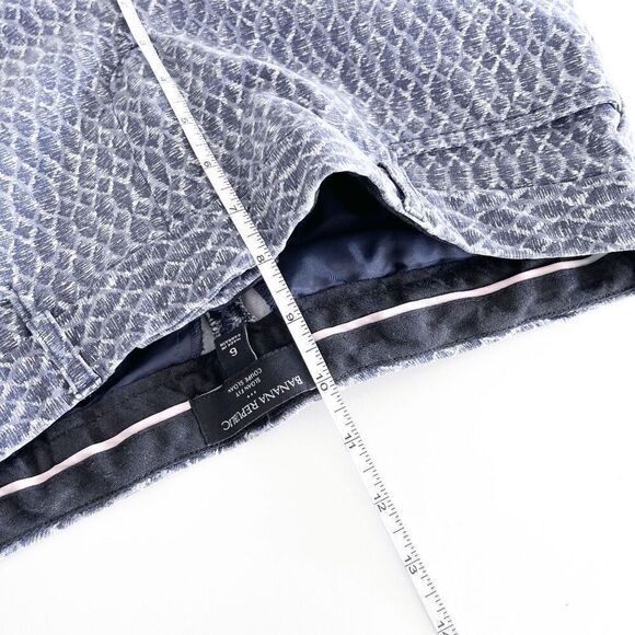 Banana Republic Womens Sloan Fit Trouser Ankle Pants Northern Python Blue White - Picture 10 of 10